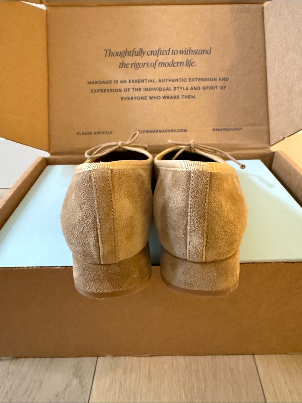 Margaux Ada Flat Biscotti Suede - Picture 5 of 5